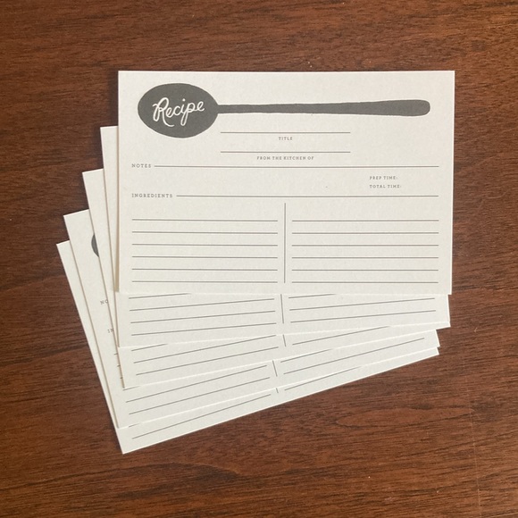 Rifle Paper Co. Blank 4x6” Recipe Cards and Letterpress Dividers - Picture 2 of 8